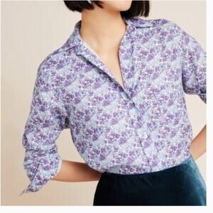 Grayson The Hero Floral Blue Purple Button Down 1 XS